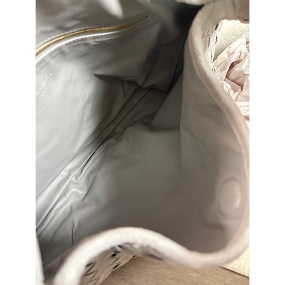 Bottega Veneta Small Hop Intrecciato Grey Suede Shoulder Bag in Sterling Brass - Picture 9 of 12